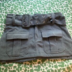 Edikted Gray Mini Skirt with Belt